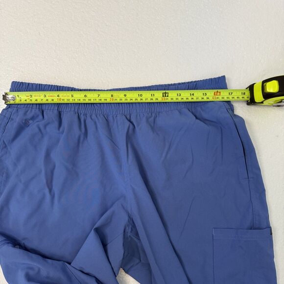 Med Couture Women's Large Energy Smocked Waist Cargo Jogger Scrub Pant CEIL BLUE - Picture 5 of 9